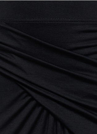 Detail View - Click To Enlarge - HELMUT LANG - 'Entity' drape front midi skirt
