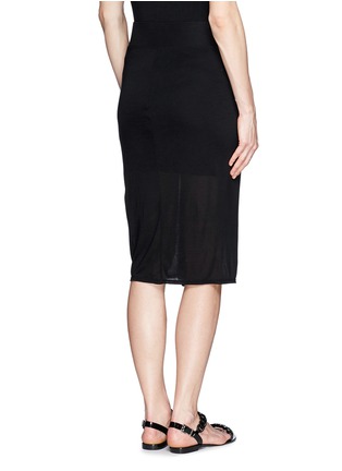 Back View - Click To Enlarge - HELMUT LANG - 'Entity' drape front midi skirt