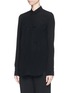 Front View - Click To Enlarge - HELMUT LANG - Patch pocket textured crepe shirt
