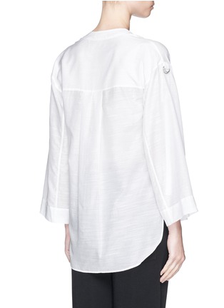 Back View - Click To Enlarge - HELMUT LANG - Welt pocket cotton-silk shirt