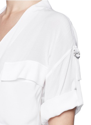 Detail View - Click To Enlarge - HELMUT LANG - Elastic waist textured crepe dress