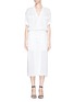 Main View - Click To Enlarge - HELMUT LANG - Elastic waist textured crepe dress
