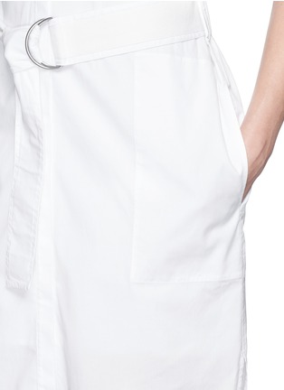 Detail View - Click To Enlarge - HELMUT LANG - Elastic waist cotton poplin dress
