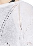 Detail View - Click To Enlarge - HELMUT LANG - Fractured lace knit cropped sweater