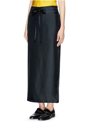 Front View - Click To Enlarge - RAG & BONE - 'Cove' drawstring waist silk faille skirt