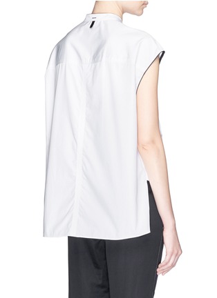 Back View - Click To Enlarge - RAG & BONE - 'Manon' silk trim cotton poplin shirt