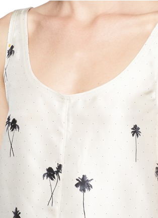 Detail View - Click To Enlarge - RAG & BONE - 'Natalie' palm tree print silk tank top