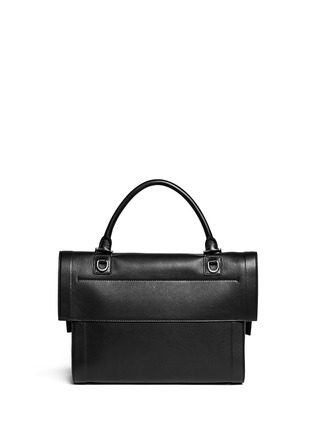 Back View - Click To Enlarge - GIVENCHY - 'Shark' medium turn lock flap leather bag