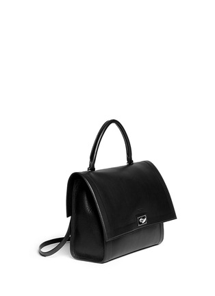 Figure View - Click To Enlarge - GIVENCHY - 'Shark' medium turn lock flap leather bag