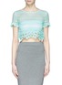 Main View - Click To Enlarge - HELEN LEE - Floral cutout lace cropped top