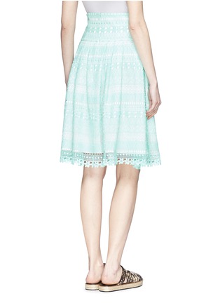 Back View - Click To Enlarge - HELEN LEE - Floral cutout lace flare skirt