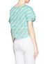 Back View - Click To Enlarge - HELEN LEE - Wave print mesh layer T-shirt