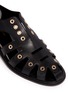 Detail View - Click To Enlarge - CLERGERIE - Eyelet leather fisherman slip-ons