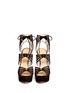 Figure View - Click To Enlarge - CHARLOTTE OLYMPIA - 'Caught in Charlotte's Web' suede caged sandals