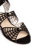 Detail View - Click To Enlarge - CHARLOTTE OLYMPIA - 'Miss Muffet' caged suede flat sandals