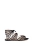 Main View - Click To Enlarge - CHARLOTTE OLYMPIA - 'Miss Muffet' caged suede flat sandals