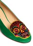 Detail View - Click To Enlarge - CHARLOTTE OLYMPIA - 'Day of the Dead' embroidery suede slip-ons