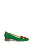 Main View - Click To Enlarge - CHARLOTTE OLYMPIA - 'Day of the Dead' embroidery suede slip-ons