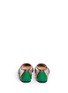 Back View - Click To Enlarge - CHARLOTTE OLYMPIA - 'Ana' leather patchwork clear PVC flats