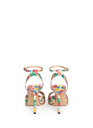 Back View - Click To Enlarge - CHARLOTTE OLYMPIA - 'Sophia' skull charm floral print sandals
