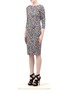 Front View - Click To Enlarge - ERDEM - Reese printed jersey dress
