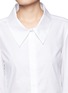 Detail View - Click To Enlarge - ARMANI COLLEZIONI - Drop stand collar button down blouse