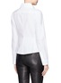 Back View - Click To Enlarge - ARMANI COLLEZIONI - Drop stand collar button down blouse