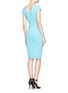 Back View - Click To Enlarge - ARMANI COLLEZIONI - Milano knit jersey V-neck cap-sleeve dress