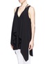 Front View - Click To Enlarge - CHLOÉ - Scarf overlay silk sleeveless tunic