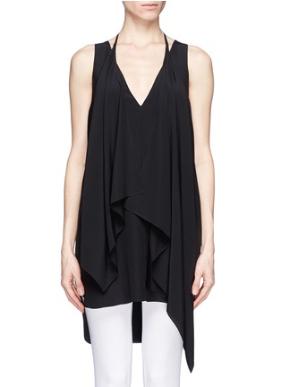 Main View - Click To Enlarge - CHLOÉ - Scarf overlay silk sleeveless tunic