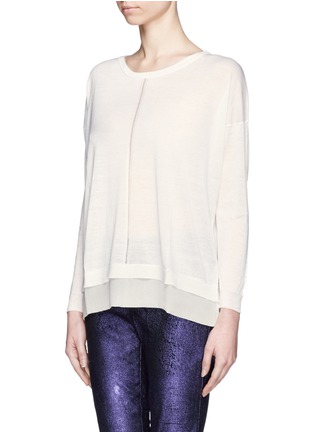 Front View - Click To Enlarge - ANN DEMEULEMEESTER - Double layer pullover