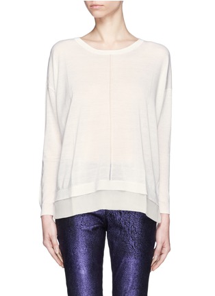 Main View - Click To Enlarge - ANN DEMEULEMEESTER - Double layer pullover