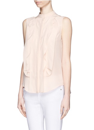 Front View - Click To Enlarge - CHLOÉ - Frill silk blouse