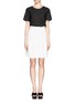 Figure View - Click To Enlarge - CHLOÉ - Metallic embroidery short sleeve blouse