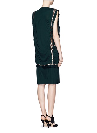 Back View - Click To Enlarge - LANVIN - Lamé insert sleeveless dress