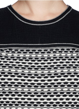 Detail View - Click To Enlarge - TORY BURCH - 'Monique' tuck Stitch Knit Dress