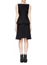 Main View - Click To Enlarge - OPENING CEREMONY - Petra' twill layer pleat peplum dress