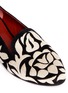 Detail View - Click To Enlarge - AERIN - 'Abbott' floral embroidery suede slip-ons