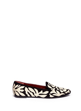 Main View - Click To Enlarge - AERIN - 'Abbott' floral embroidery suede slip-ons