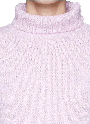 Detail View - Click To Enlarge - MS MIN - Teddy knit turtleneck sweater