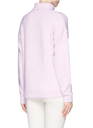 Back View - Click To Enlarge - MS MIN - Teddy knit turtleneck sweater