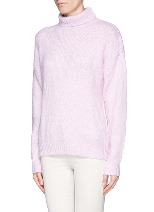 Front View - Click To Enlarge - MS MIN - Teddy knit turtleneck sweater