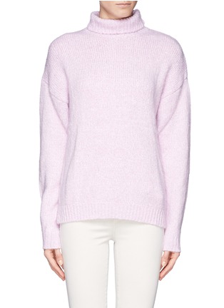 Main View - Click To Enlarge - MS MIN - Teddy knit turtleneck sweater