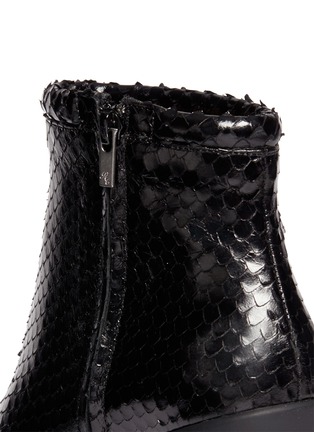 Detail View - Click To Enlarge - CLERGERIE - Snakeskin effect platform wedge ankle boots