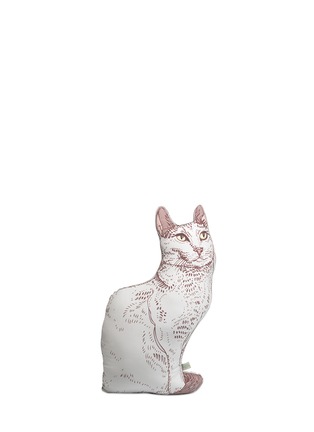 Main View - Click To Enlarge - SILKEN FAVOURS - 'Cecilia The Cat' silk cushion