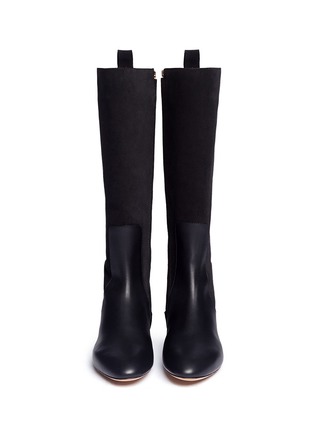 Figure View - Click To Enlarge - CHLOÉ - Leather and suede knee boots