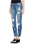 Front View - Click To Enlarge - CURRENT/ELLIOTT - 'The Stiletto' distressed jeans