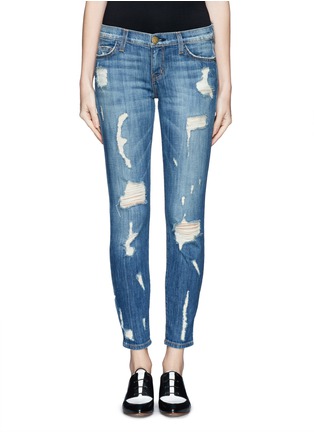 Main View - Click To Enlarge - CURRENT/ELLIOTT - 'The Stiletto' distressed jeans
