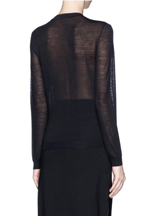 Back View - Click To Enlarge - TORY BURCH - 'Tia' embroidery wool sweater
