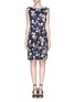 Main View - Click To Enlarge - TORY BURCH - 'Zandi' floral print asymmetric pleat dress